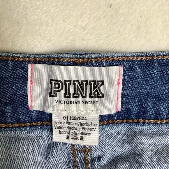 VICTORIA SECRET PINK DENIM JEAN SHORTS 26 - Picture 6 of 7